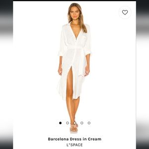 NWT L*SPACE Barcelona Dress in Cream sz M/L